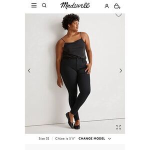 NWT Madewell Mid-rise Roadtripper Skinny 32 black sold out